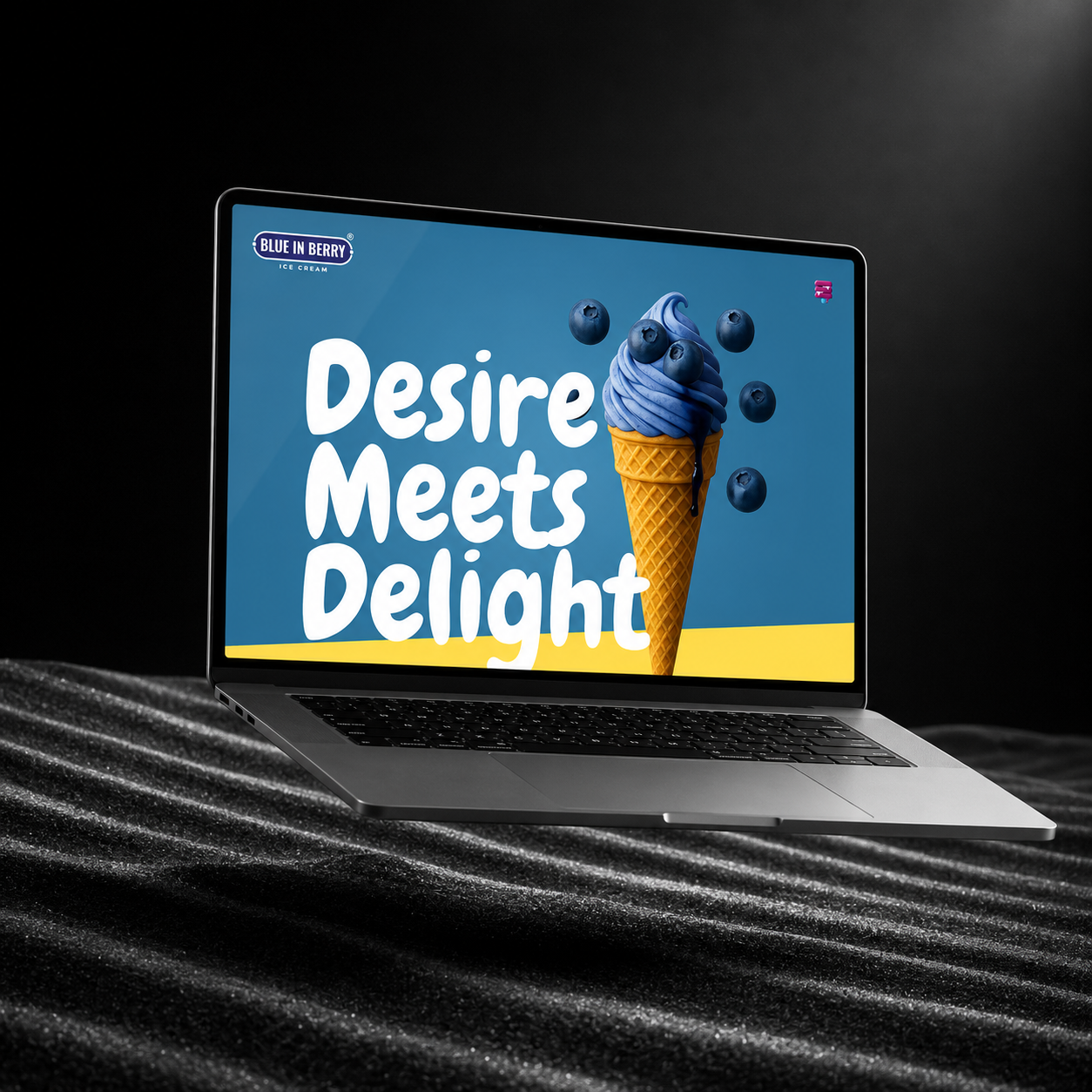 Blue In Berry, Ice cream brand website project by GAP3