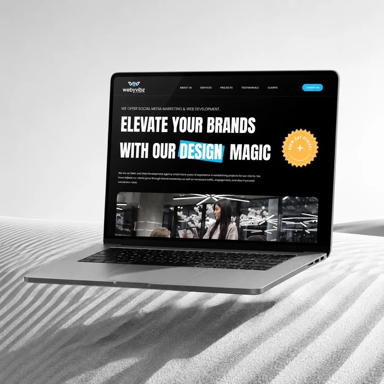 WebyVibz, Agency Website project by GAP3