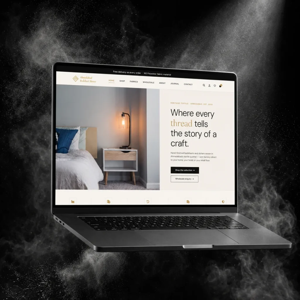 Ahmedabad Bedsheet House project by GAP3, a digital marketing and web development agency in India