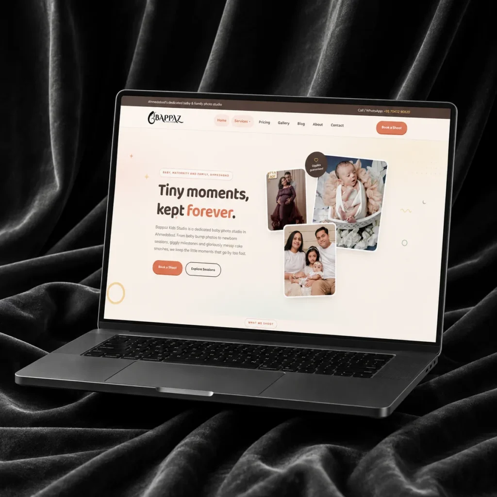 Bappaz Kids Studio project by GAP3, a digital marketing and web development agency in India