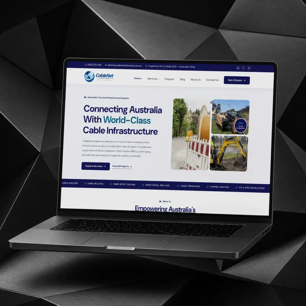 CableNet Industries project by GAP3, a digital marketing and web development agency in India