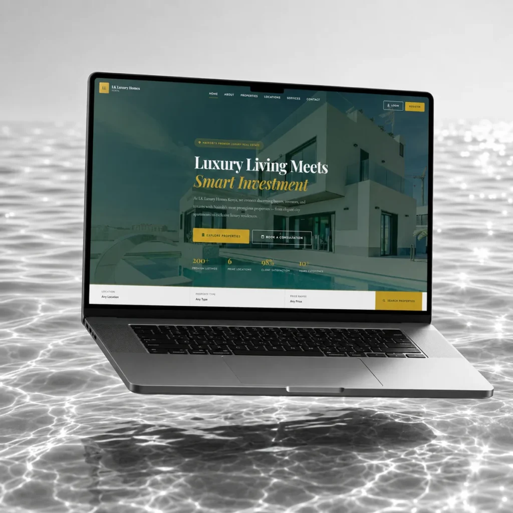 LK Luxury Homes Kenya project by GAP3, a digital marketing and web development agency in India