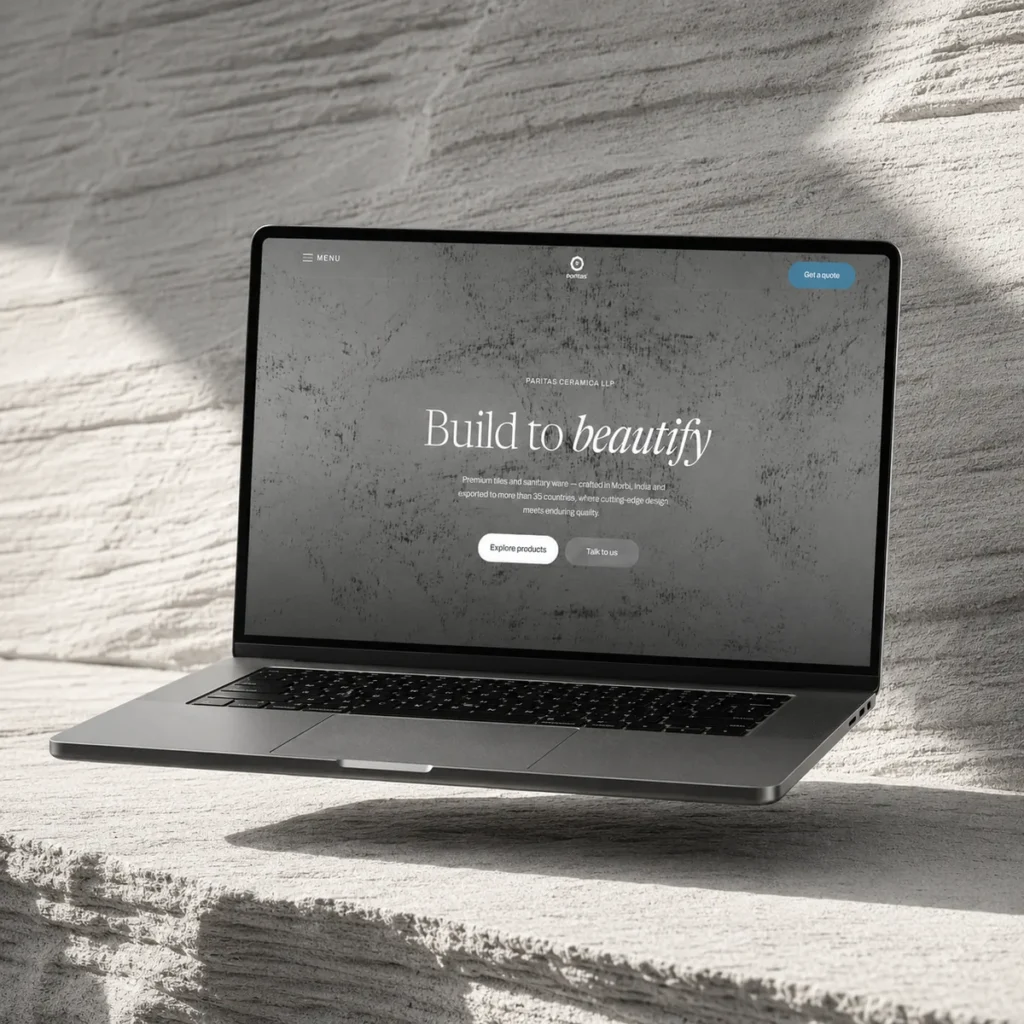 Paritas Ceramica project by GAP3, a digital marketing and web development agency in India